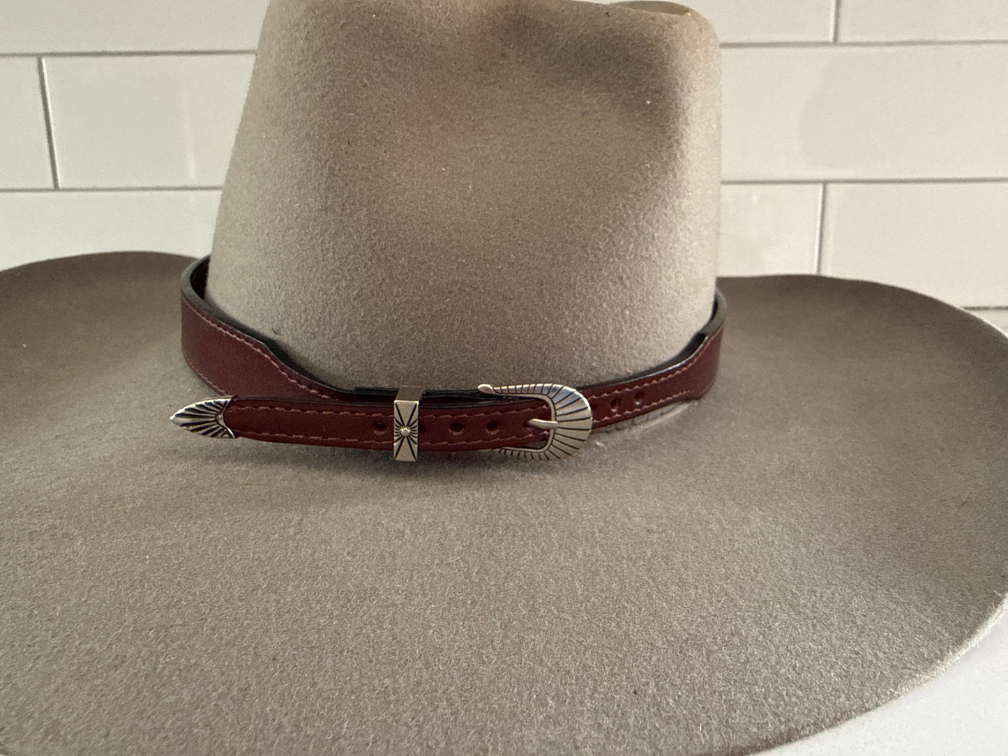 Heritage Leather Hat Band – 3/4 in. Buckle