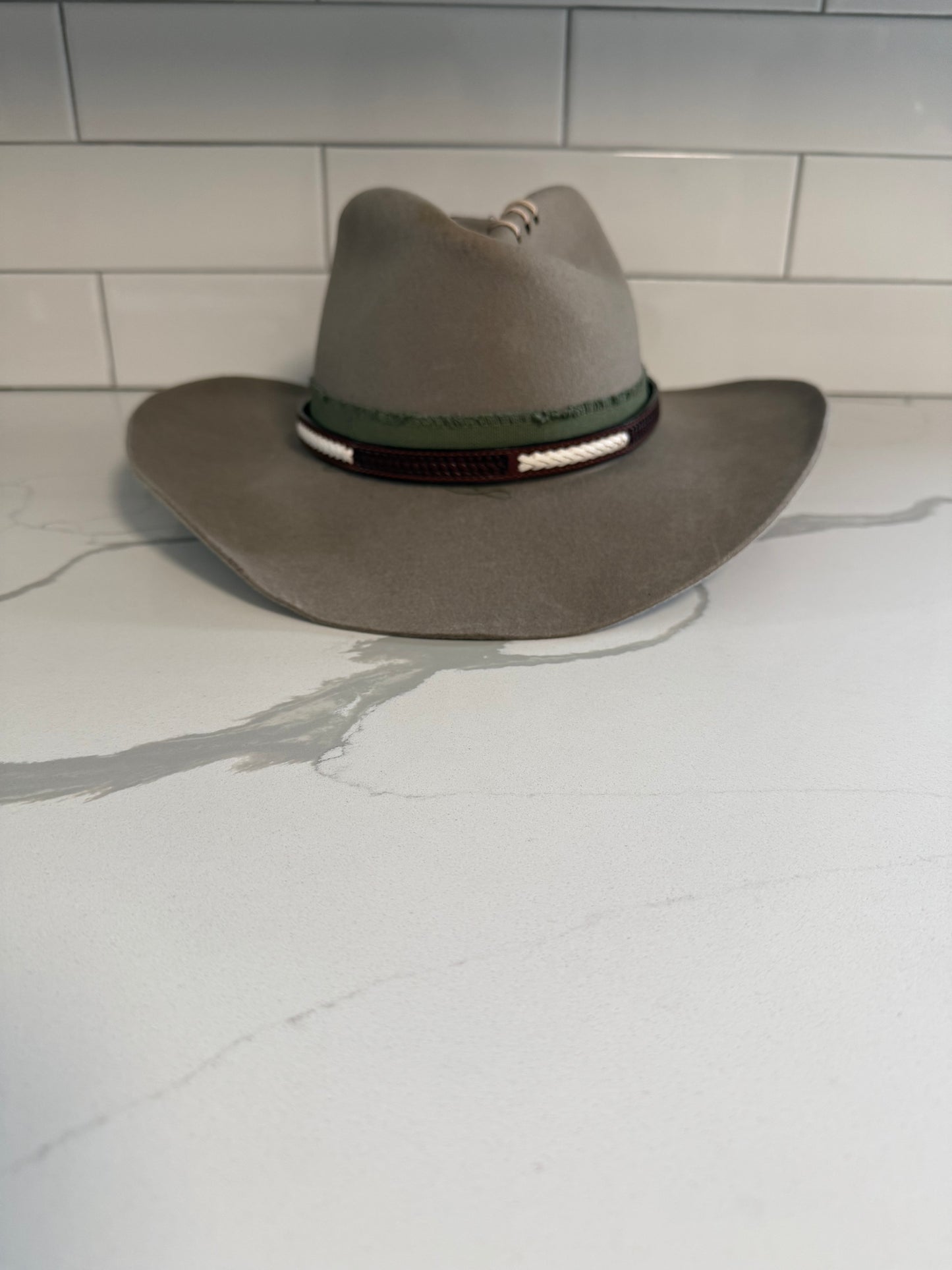 Leather with Lace Hat Band