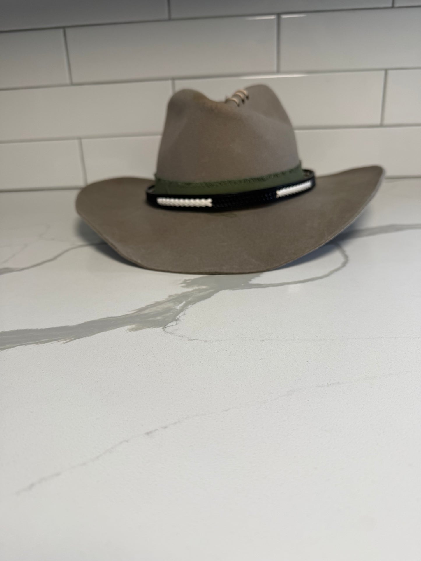 Leather with Lace Hat Band