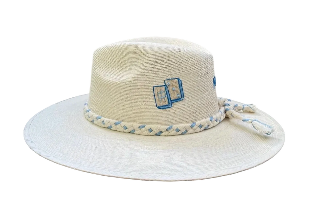 The Mahjong | Hand-Embroidered Straw Hat – Preorder
